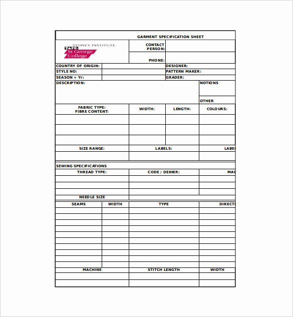 Product Spec Sheet Template Lovely 25 Of Interior Design Specification Sheet Template