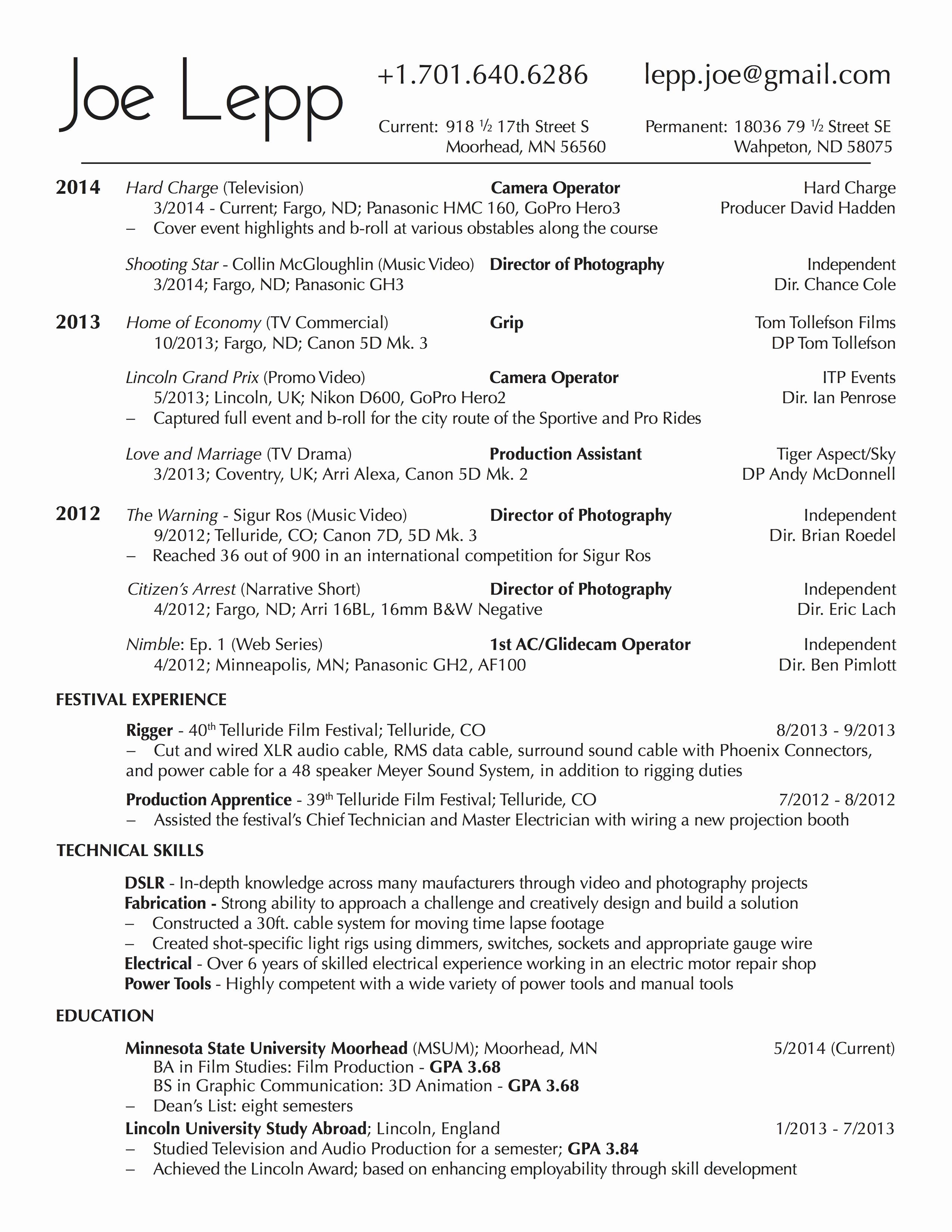 Production assistant Resume Examples Beautiful Production Resume Template Resume Builder