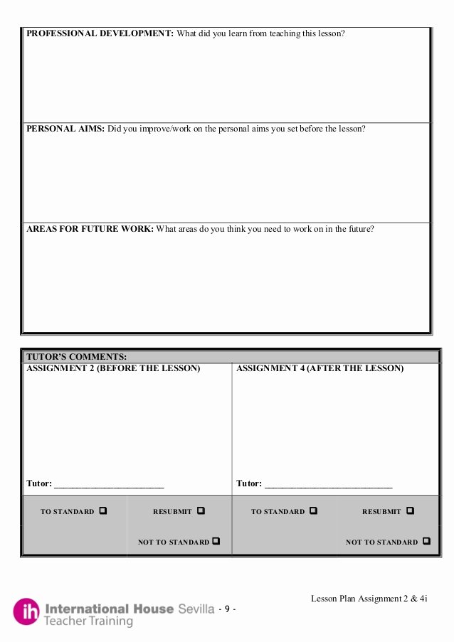 Professional Development Plan for Teachers Example Beautiful Example Of A Celta Lesson Plan