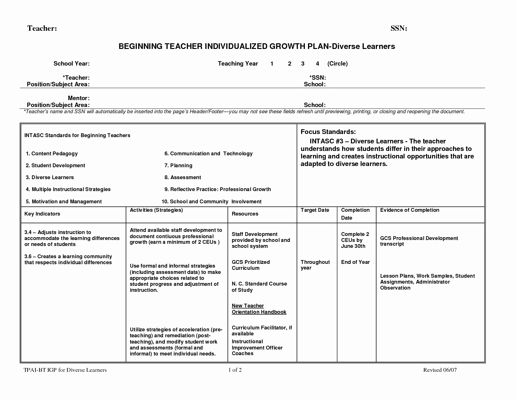 Professional Development Plan for Teachers Example New Samples and Examples Of Professional Growth Plan for