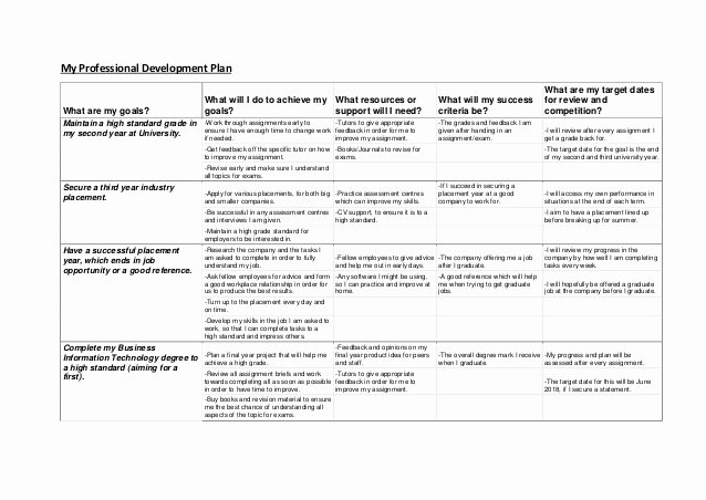 Professional Development Plan for Teachers Examples Fresh My Professional Development Plan