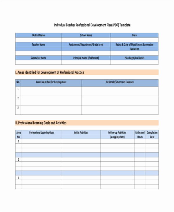 Professional Development Plan for Teachers Examples Unique 39 Development Plan Samples Pdf Word