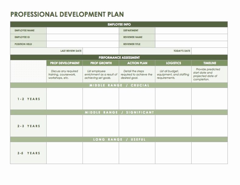 Professional Development Plan Sample Beautiful Professional Development Plan Templates