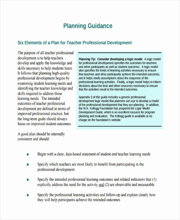 Professional Development Plan Sample for Teachers Lovely 58 Development Plan Examples &amp; Samples Pdf Word Pages