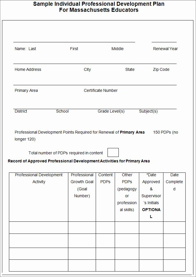 Professional Development Plan Sample Luxury Professional Growth Plan Template for Teachers Cover