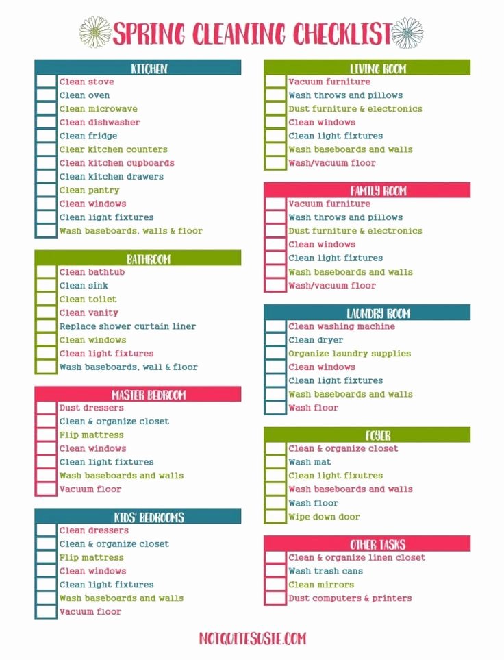 Professional House Cleaning Checklist Printable Beautiful Free Printable Spring Cleaning Checklist