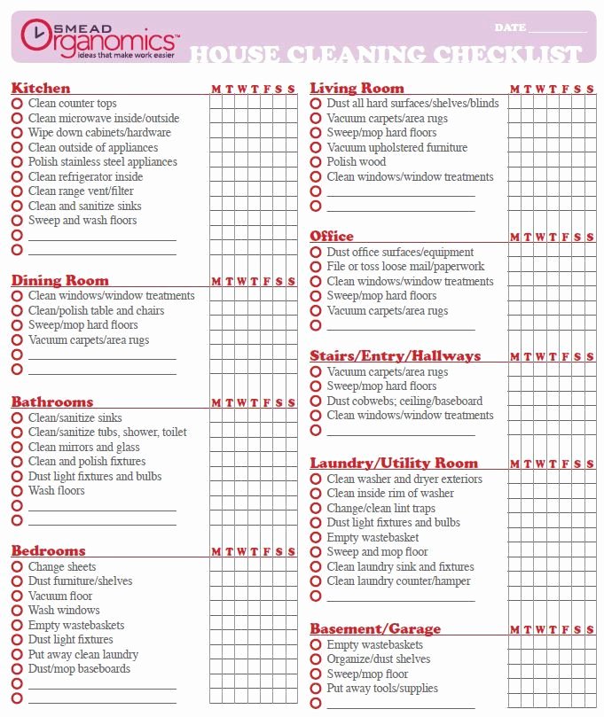 Professional House Cleaning Checklist Printable Best Of House Cleaning Checklist Printing This Out Weekly During