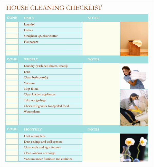 Professional House Cleaning Checklist Printable Best Of Professional House Cleaning Checklist Template