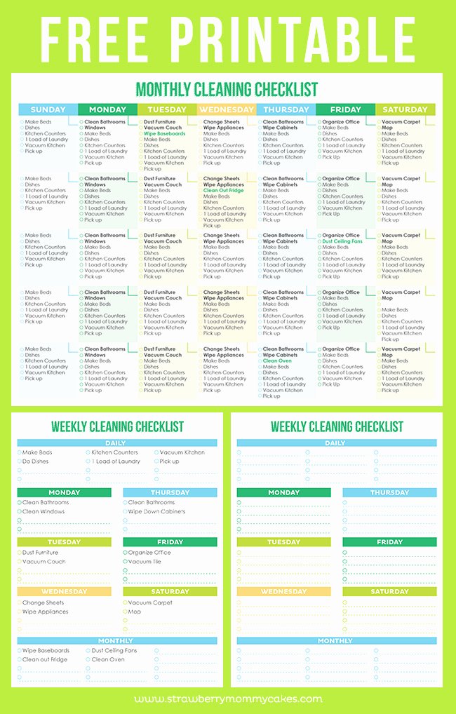 Professional House Cleaning Checklist Printable Lovely the Best Free Printable Cleaning Checklists Sarah Titus