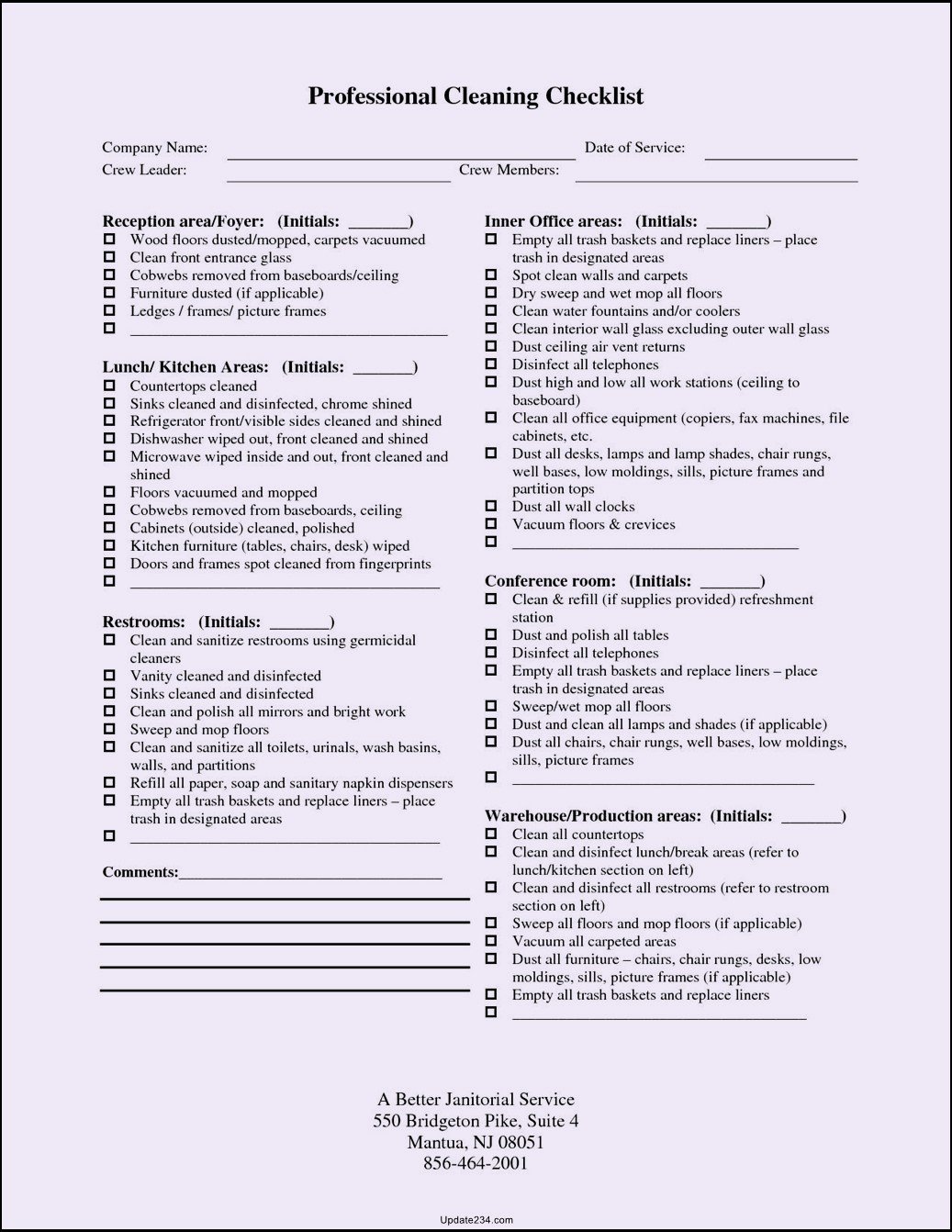 Professional House Cleaning Checklist Printable New Professional House Cleaning Checklist Template Template