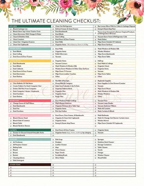 Professional House Cleaning Checklist Printable Unique 25 Bästa Idéerna Om House Cleaning Checklist På Pinterest