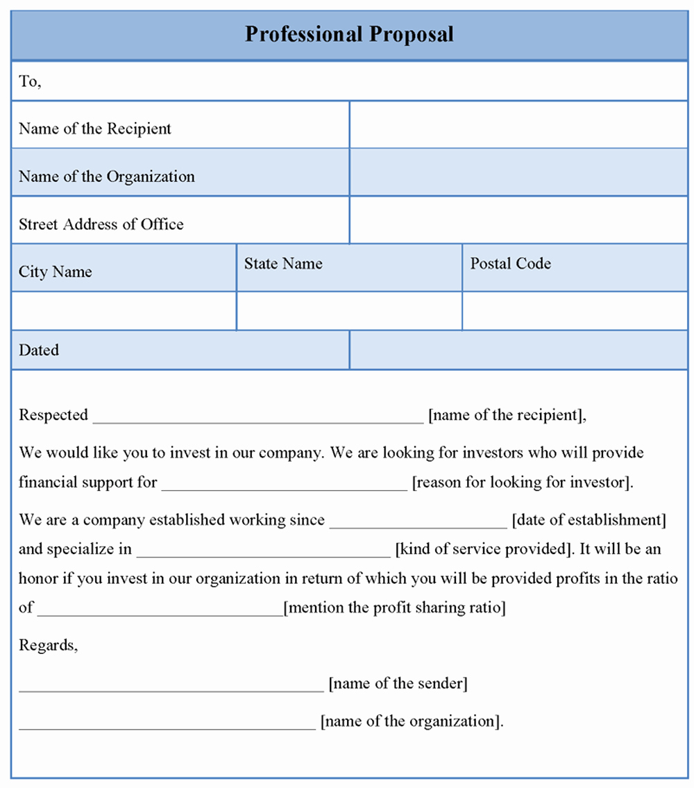 Professional Proposal Template Unique Proposal Template for Professional format Of Professional