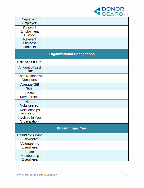 Profile Template Word Elegant Perfect Your Prospect Profile Templates [free Examples