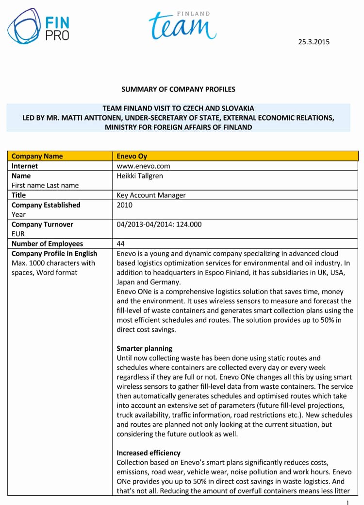 Profile Template Word Fresh 20 Pany Business Profile Templates for Word