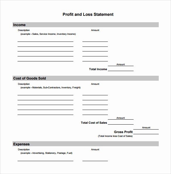 Profit and Loss Template for Self Employed Beautiful 20 Sample Profit and Loss Templates Docs Pdf Apple