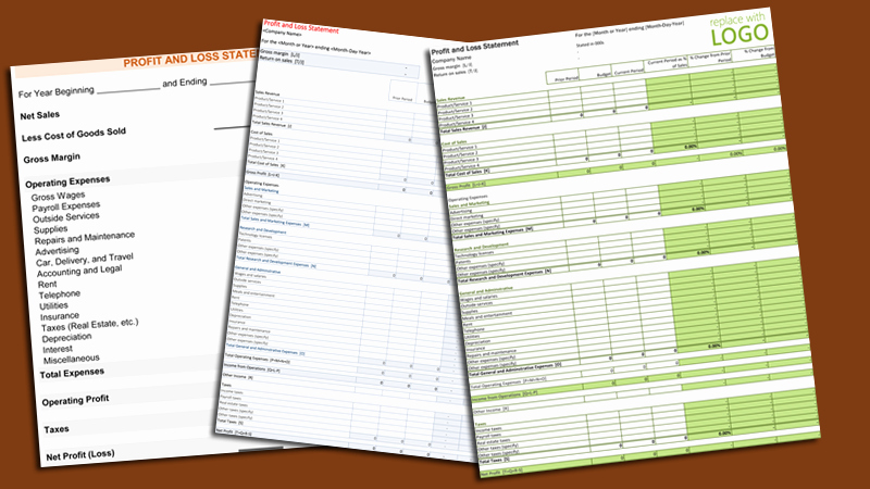 Profit and Loss Template for Self Employed Elegant Profit and Loss Template for Self Employed Word Layouts