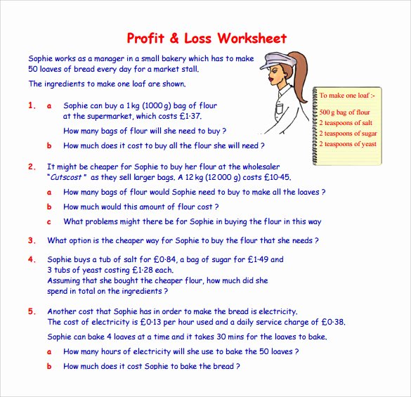 Profit and Loss Template for Self Employed Fresh Profit and Loss Statement for Self Employed