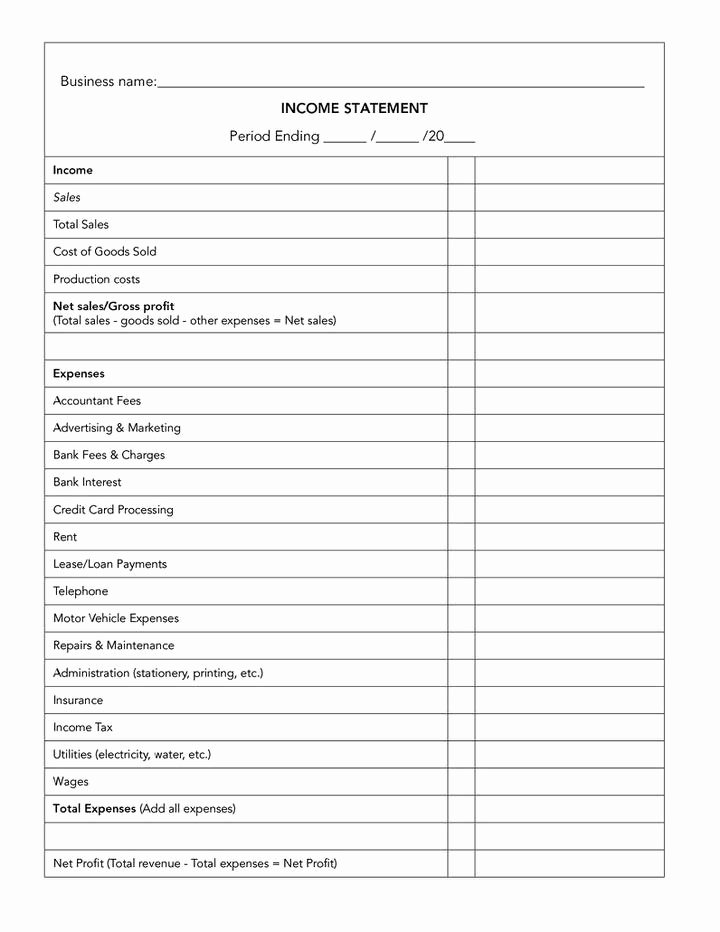 Profit and Loss Template for Self Employed Unique Profit and Loss Template for Self Employed Driverlayer