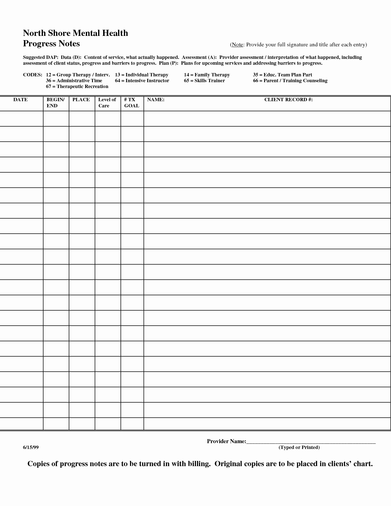 Progress Notes Template Best Of Progress Note Template