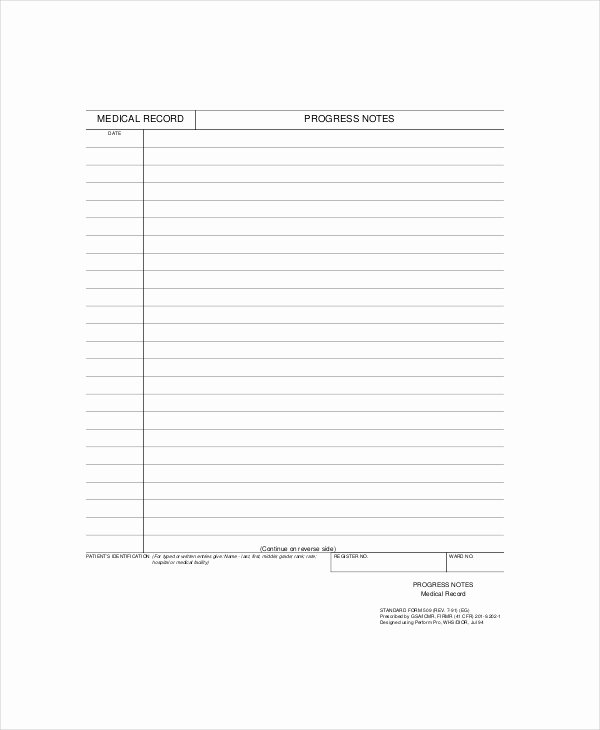 Progress Notes Template Elegant Progress Note Template