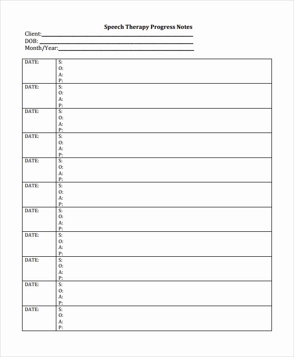 Progress Notes Template Unique Sample therapy Note Template 5 Free Documents Download