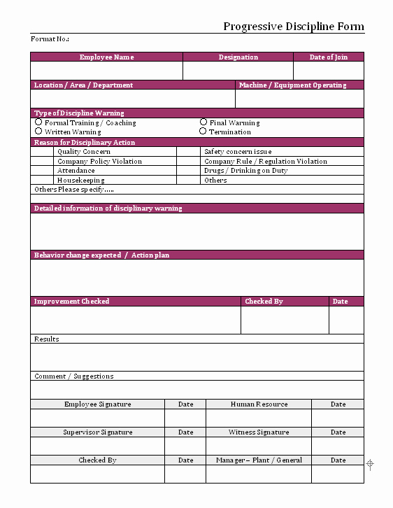 Progressive Discipline form Template Beautiful Progressive Discipline Quotes Quotesgram