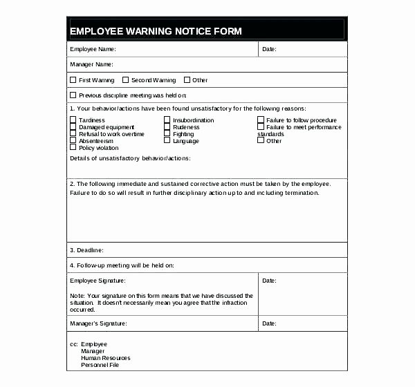 Progressive Discipline Template Awesome 98 Progressive Discipline form Template Fill Line