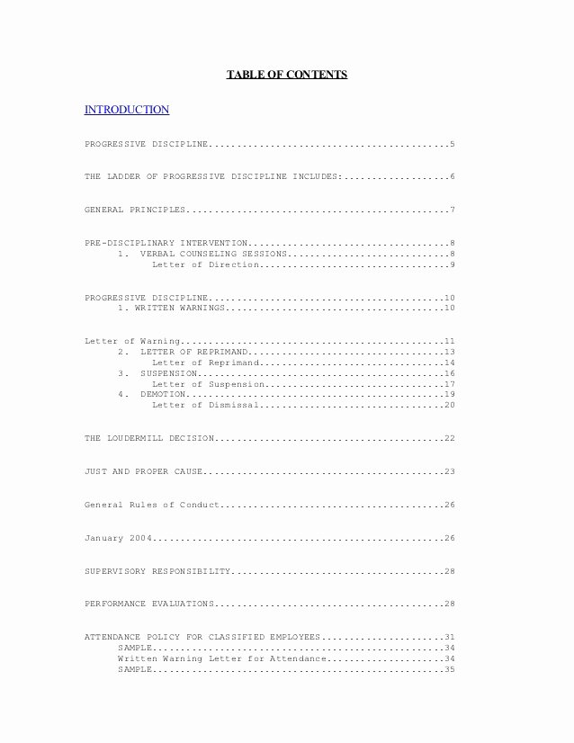 Progressive Discipline Template Elegant Discipline Process