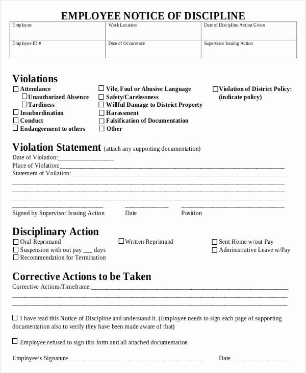 Progressive Discipline Template Elegant Template Progressive Discipline form Savethemdctrails