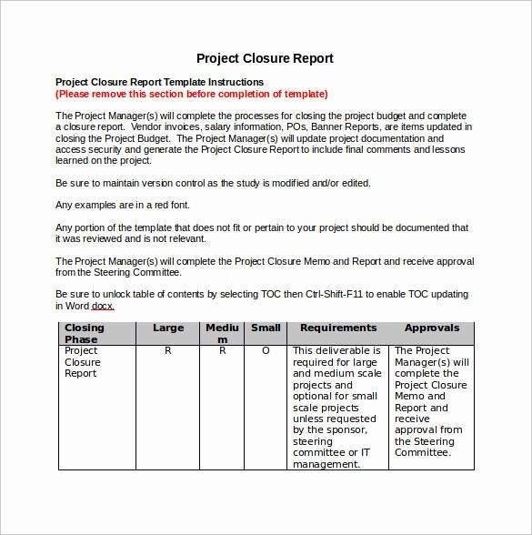 Project Closeout Checklist Sample Awesome Project Closure Report Template 11 Documents In Pdf Word