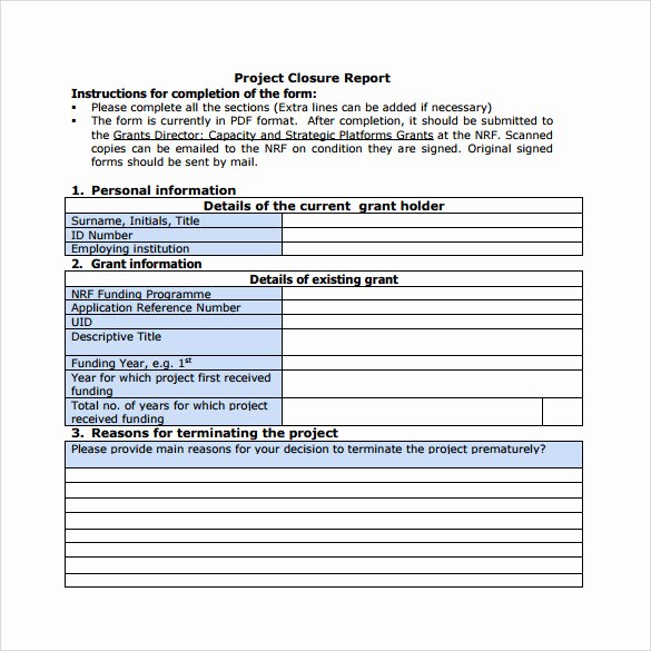 Project Closeout Checklist Sample Awesome Sample Project Closure Template 9 Free Documents In Pdf