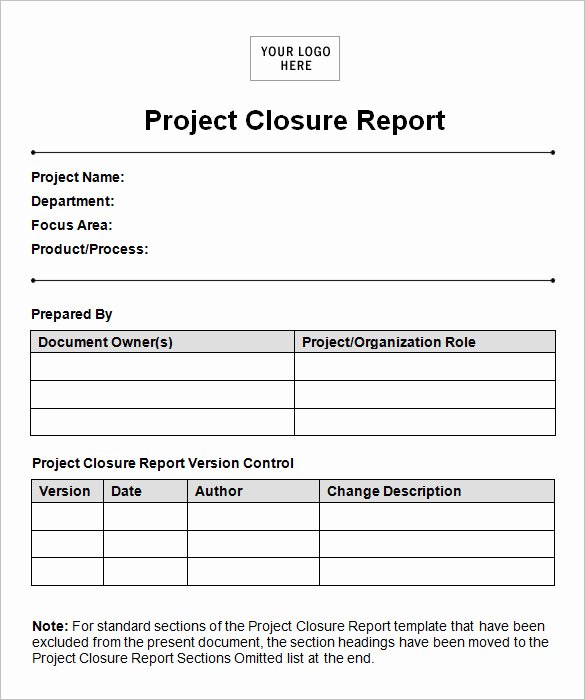 Project Closeout Checklist Sample Best Of 10 Project Closure Report Templates Word Docs Pdf
