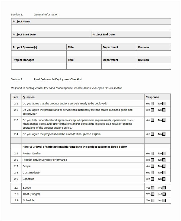 Project Closeout Checklist Sample Luxury Sample Project Closeout 7 Documents In Pdf Word