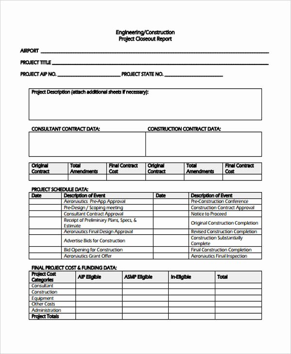 Project Closeout Report Example Inspirational 28 Expense Report form In Pdf