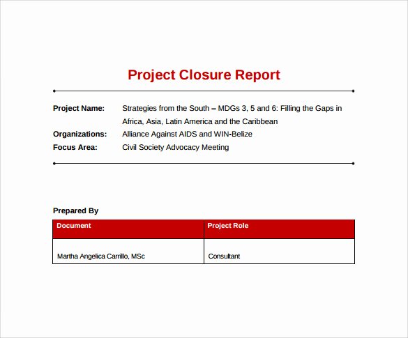 Project Closeout Report Template Luxury Project Closure Template 9 Download Free Documents In