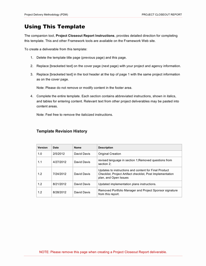 Project Closeout Report Template Unique Project Closeout Report Template In Word and Pdf formats