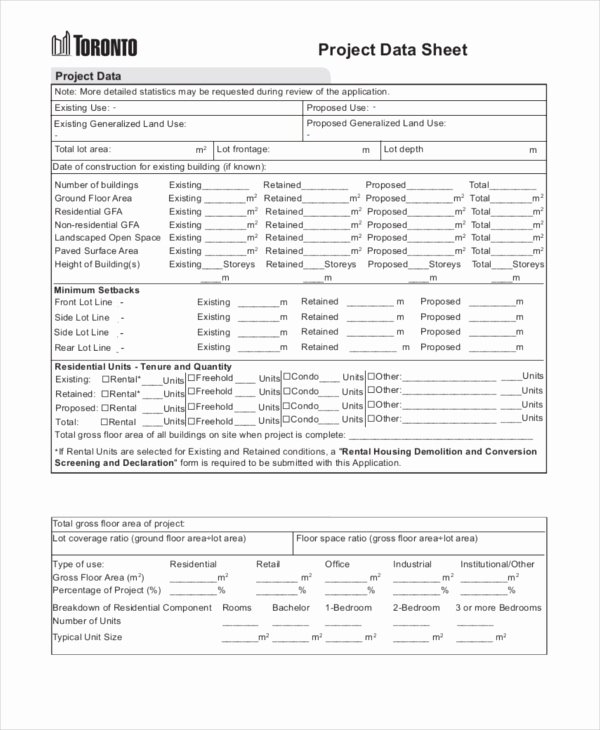 Project Data Sheet Template Inspirational Project Sheet Template 7 Free Pdf Documents Download