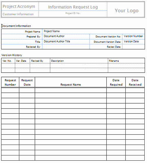 Project Information Sheet Template Best Of Request for Information Template