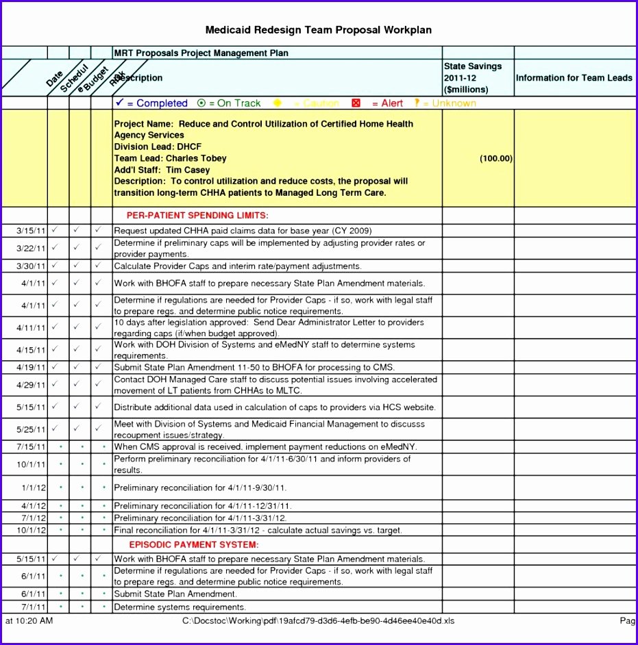 Project Plan Examples Excel New 7 Excel Implementation Plan Template Exceltemplates