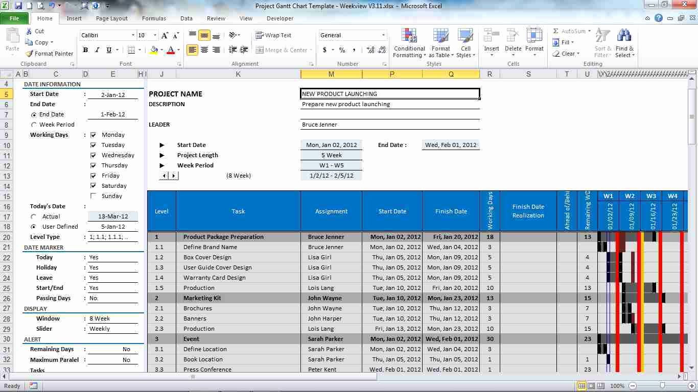 Project Plan Template Excel Free Luxury Download Free Gantt Chart Project Plan Excel Template by