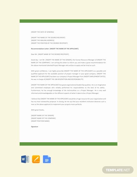 Project Recommendation Template Beautiful Free Appointment Letter for General Manager Template