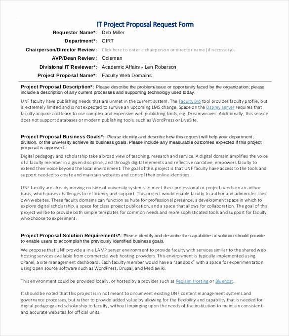 Project Request form Template Elegant 47 Project Proposal Templates Doc Pdf