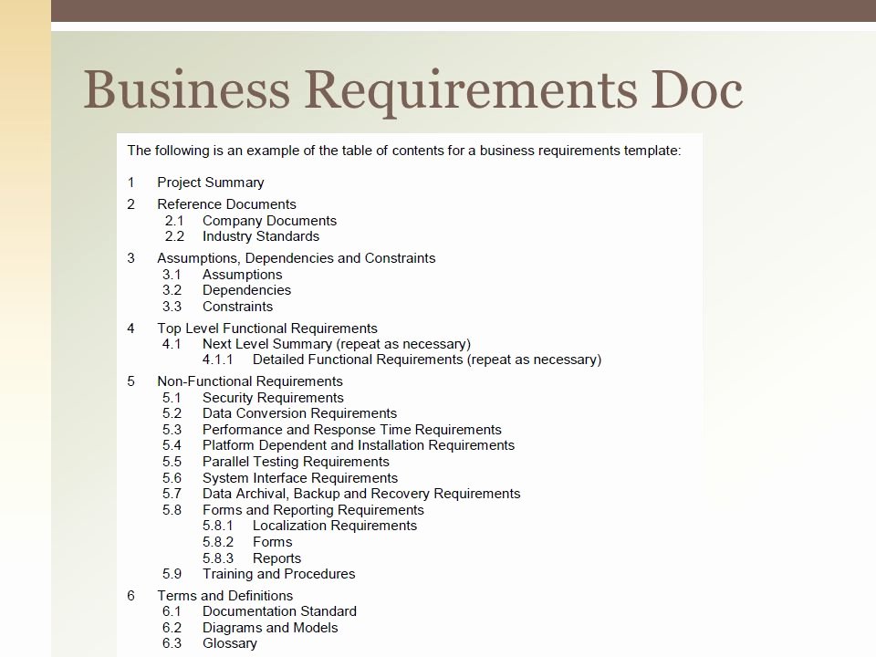 Project Requirements Document Example Best Of Business Analysis Inc Ppt