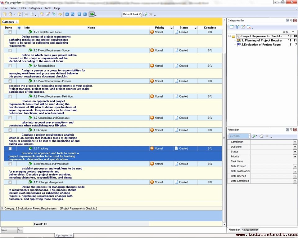 Project Requirements Document Example New Project Requirements Checklist to Do List organizer