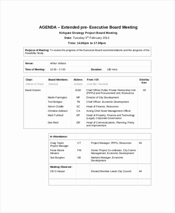 Project Status Meeting Agenda New 9 Project Meeting Agenda Template Word Pdf