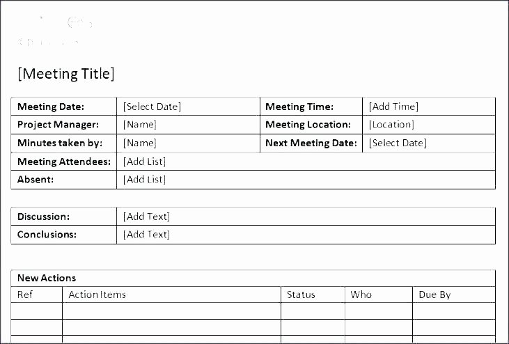 Project Status Meeting Template Awesome Status Meeting Agenda Template