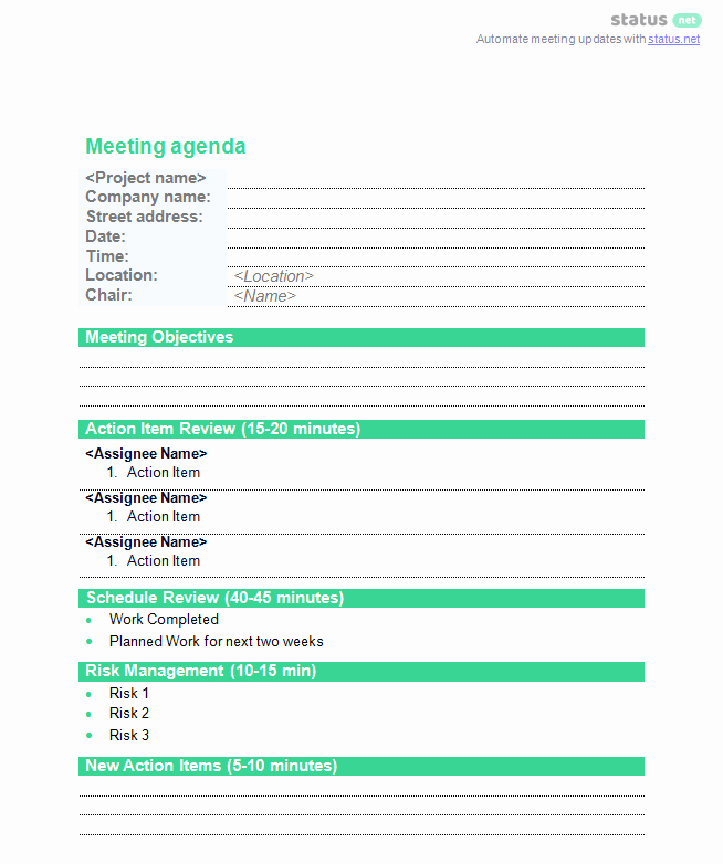 Project Status Meeting Template Inspirational How to Run A Project Meeting 6 Important Tips [2 Free