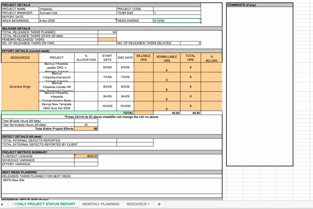 Project Status Report Template Excel Elegant Weekly Project Status Report Template Excel