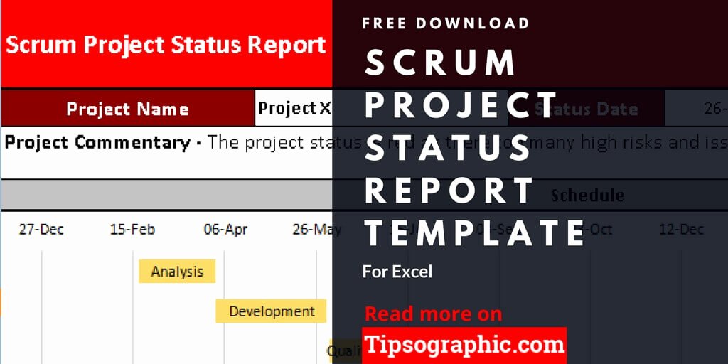 Project Status Report Template Excel Lovely Scrum Project Status Report Template for Excel Free