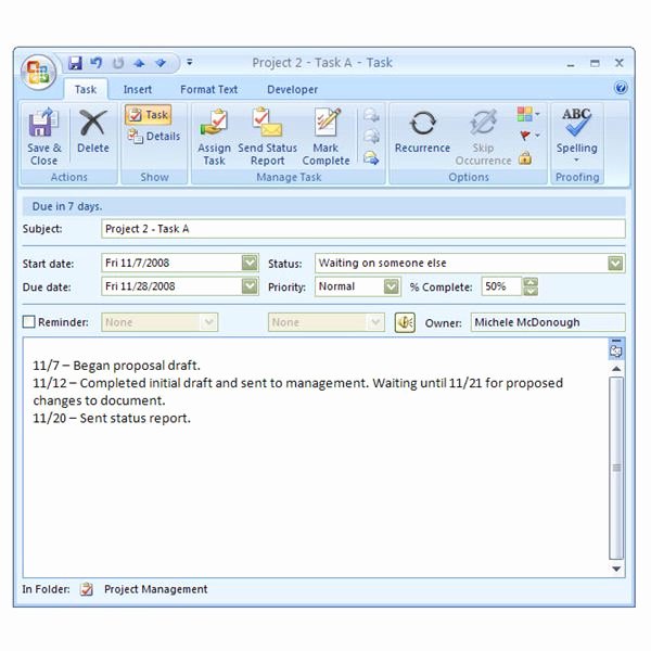 Project Status Update Email Sample Luxury How to Create A Status Report for A Task In Microsoft
